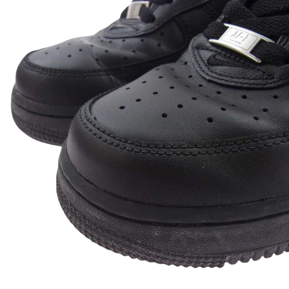 Supreme シュプリーム CU9225-001 × Nike Air Force 1 Low ナイキ エアフォース1 ロー スニーカー ブラック系 25.5cm【中古】