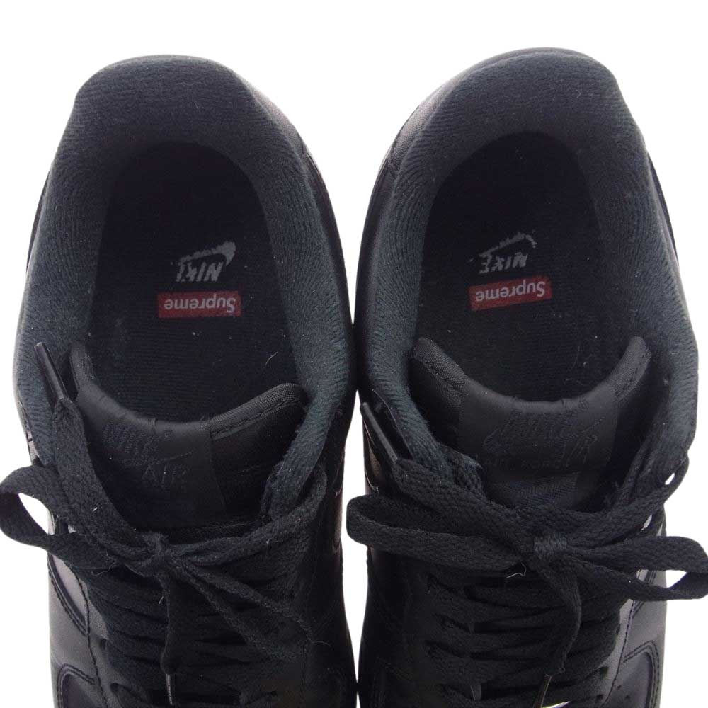 Supreme シュプリーム CU9225-001 × Nike Air Force 1 Low ナイキ エアフォース1 ロー スニーカー ブラック系 25.5cm【中古】