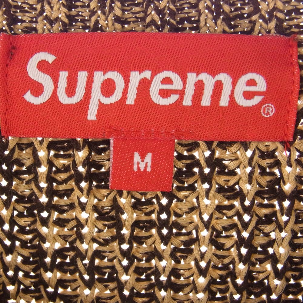 Supreme シュプリーム 21AW Melange Rib Knit Sweater メランジ リブニットクルーネックスモールボックスロゴ ニット ブラウン系 M【中古】