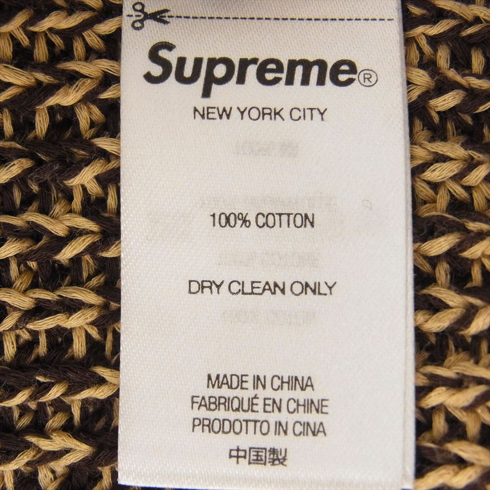 Supreme シュプリーム 21AW Melange Rib Knit Sweater メランジ リブニットクルーネックスモールボックスロゴ ニット ブラウン系 M【中古】