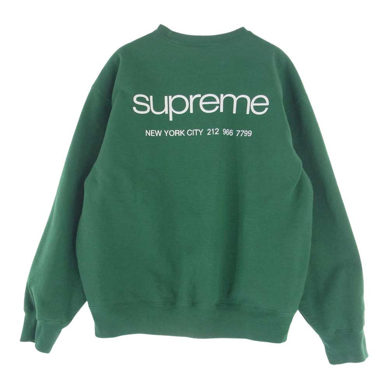 Supreme シュプリーム 23AW Nyc Crewneck ニューヨーク クルーネック スウェット トレーナー グリーン系 M【中古】