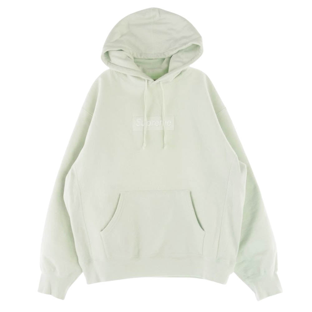 Supreme シュプリーム 23AW Box Logo Hooded Sweatshirt ボックスロゴ フード パーカー スウェット ライトグリーン系 M【中古】