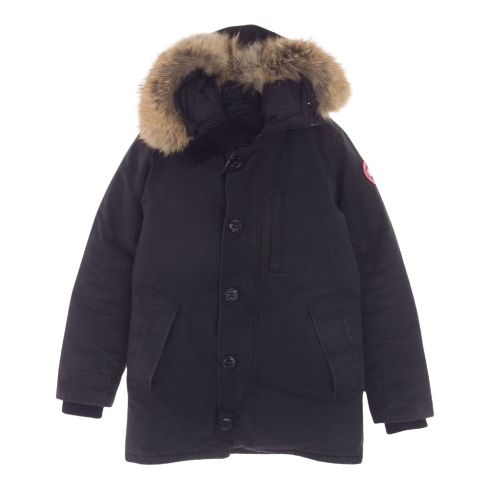 CANADA GOOSE カナダグース 3438JM サザビーリーグタグ JASPER PARKA ジャスパー パーカ ファー付き ダウン ジャケット ブラック系 S【中古】