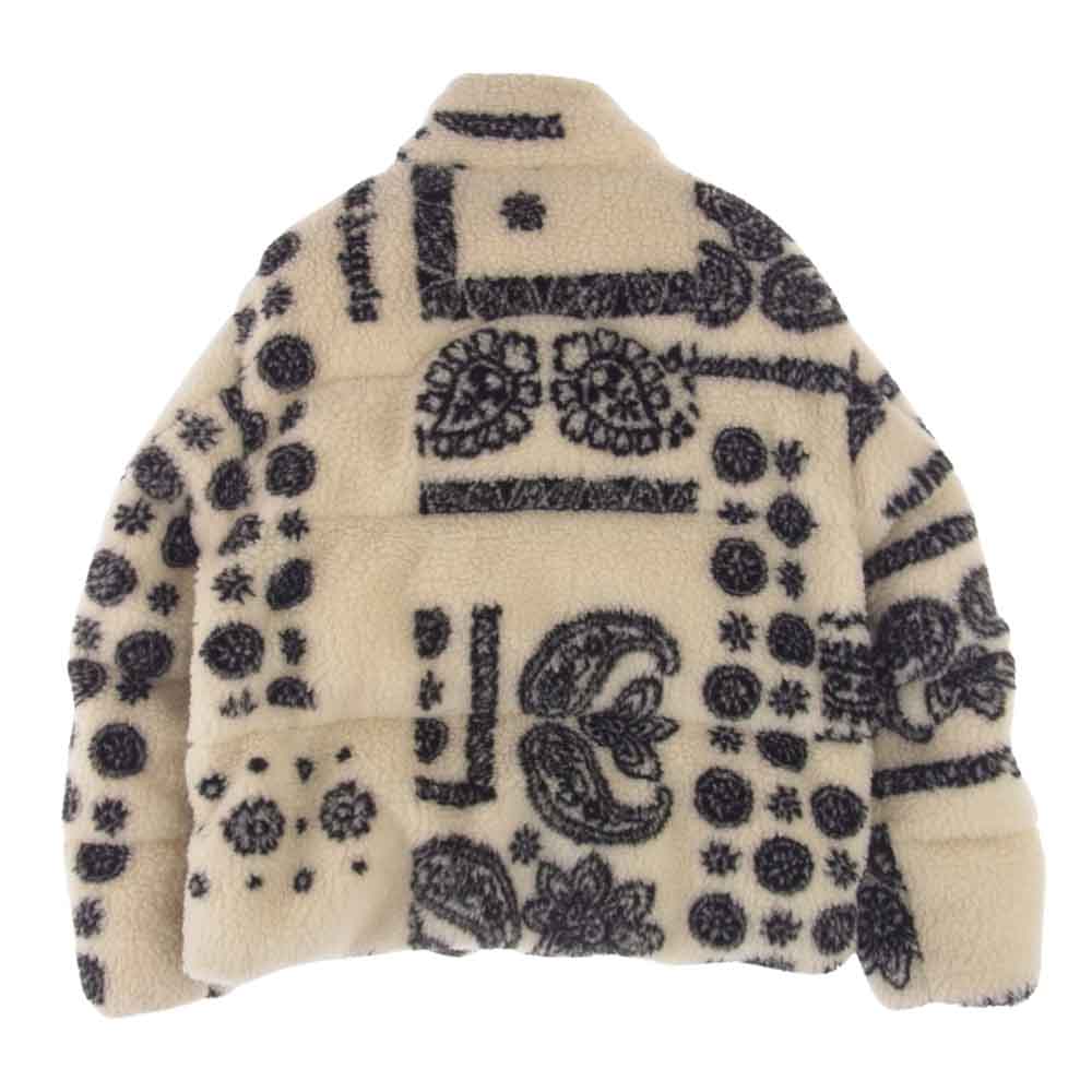 MONCLER モンクレール 21AW G209L1A00022 M1361 × palm angels パームエンジェルス BADEN PAISLEY FLEECE JACKET ペイズリー フリース ジャケット オフホワイト系 2【中古】