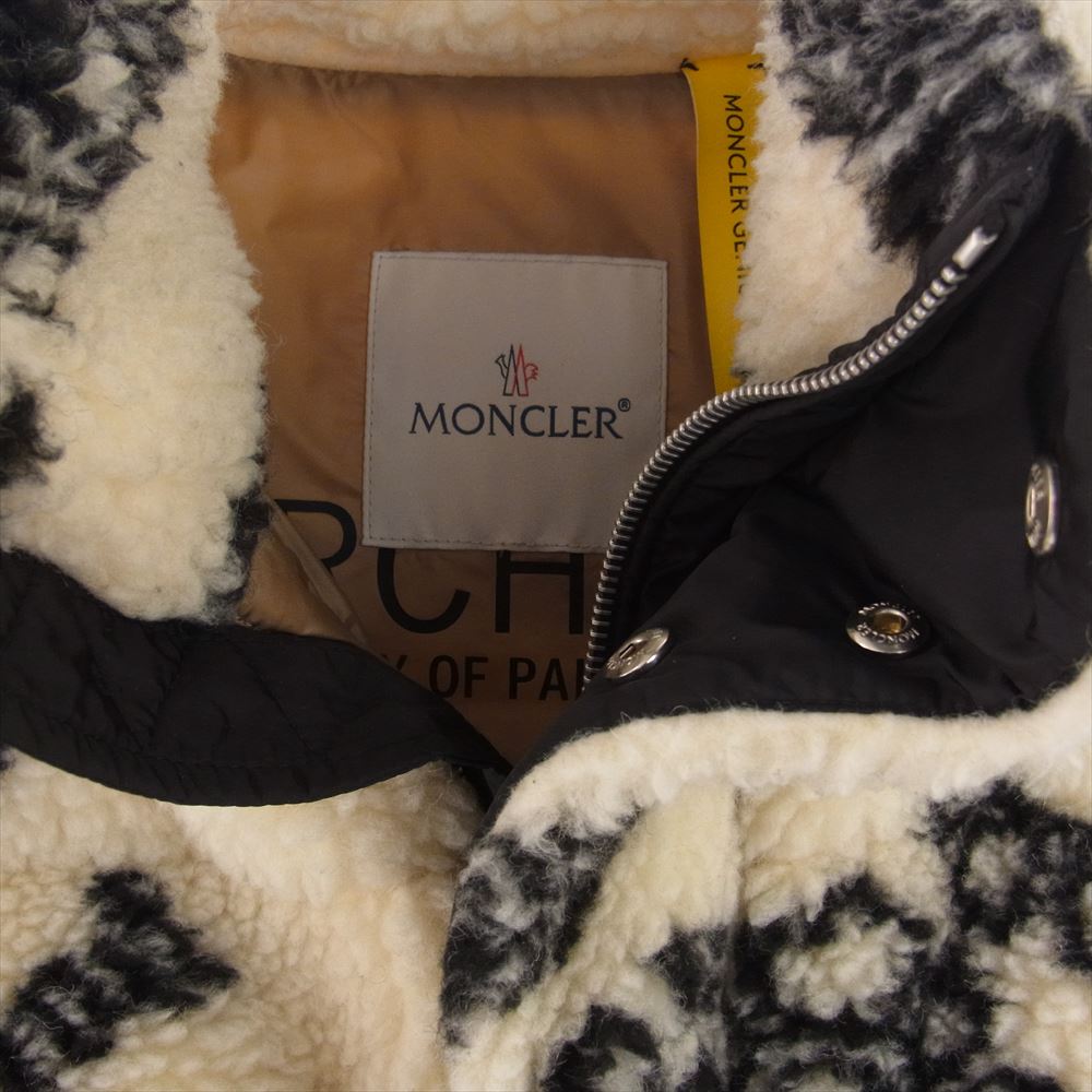 MONCLER モンクレール 21AW G209L1A00022 M1361 × palm angels パームエンジェルス BADEN PAISLEY FLEECE JACKET ペイズリー フリース ジャケット オフホワイト系 2【中古】