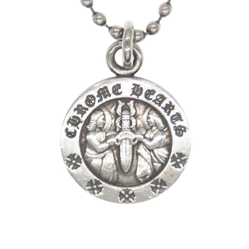 CHROME HEARTS クロムハーツ（原本有） CHRM ANGL MDL エンジェル メダルチャーム V2 シルバー ネックレストップ  シルバー系【中古】