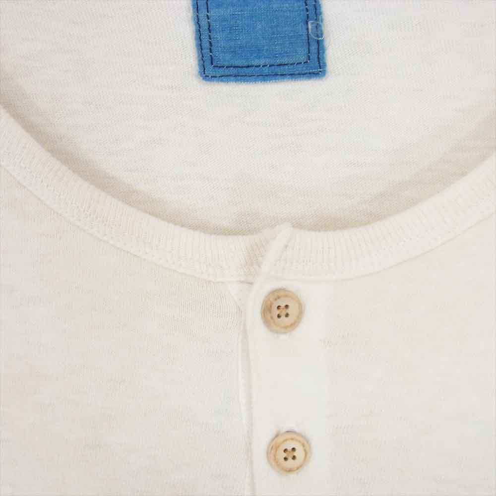 VISVIM ビズビム 0212905010008 D. SCOOP HENLEY S/S ヘンリーネック Ｔシャツ カットソー LT.MUD ベージュ オフホワイト系 2【中古】