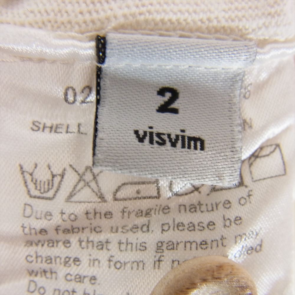 VISVIM ビズビム 0212905010008 D. SCOOP HENLEY S/S ヘンリーネック Ｔシャツ カットソー LT.MUD ベージュ オフホワイト系 2【中古】
