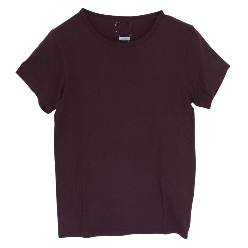 VISVIM ビズビム 0114205010004 D.SCOOP CREW S/S (LUXSIC) BURGUNDY クルーネック Tシャツ カットソー バーガンディー パープル系 3【中古】