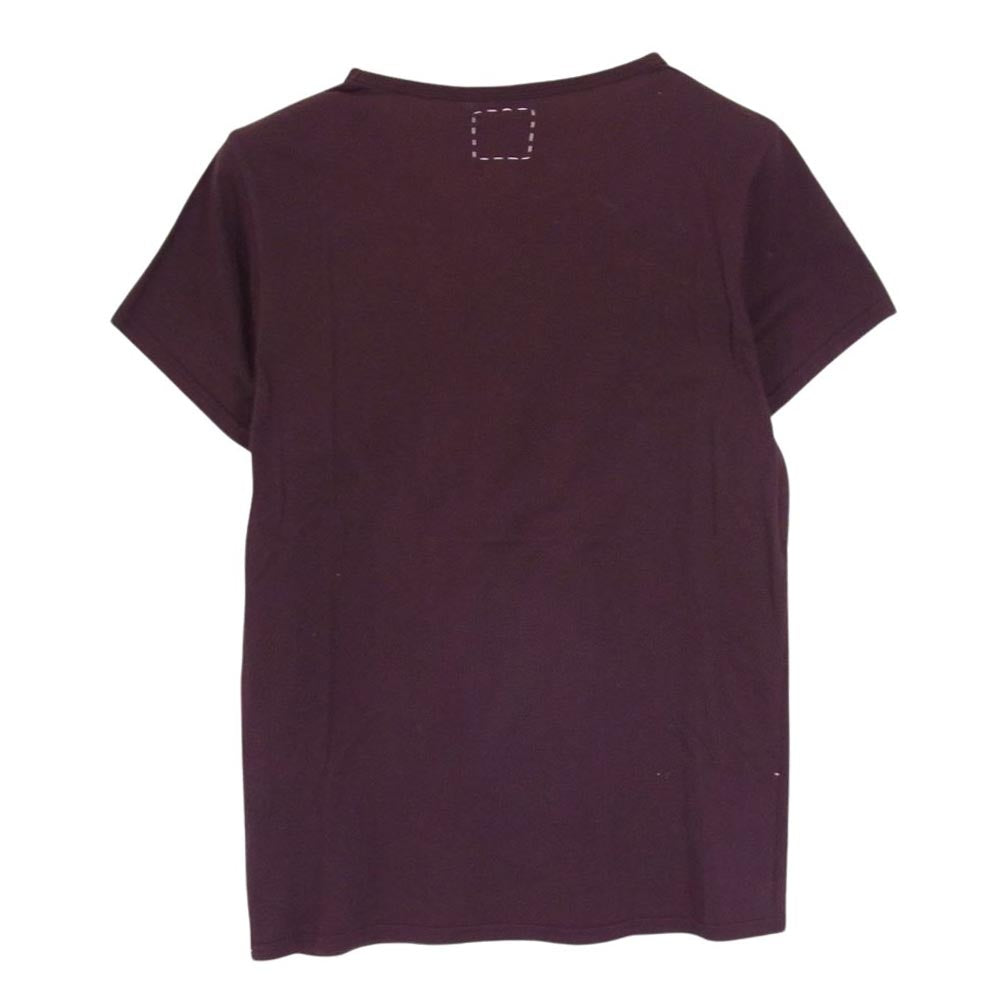 VISVIM ビズビム 0114205010004 D.SCOOP CREW S/S (LUXSIC) BURGUNDY クルーネック Tシャツ カットソー バーガンディー パープル系 3【中古】