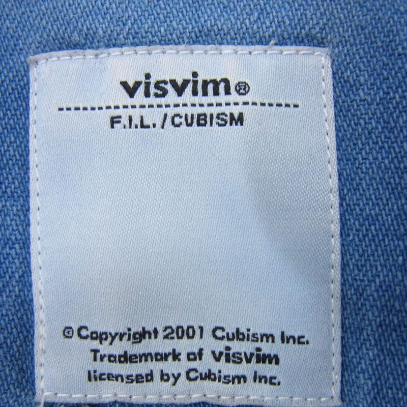 VISVIM ビズビム 0113205007003 SS B.D. SHIRT DAMAGED ダメージ加工 ボタンダウン デニム シャツ LT.INDIGO インディゴブルー系 2【中古】