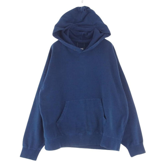 VISVIM ビズビム 21AW 0121205010006 AMPLUS HOODIE P.O.(N.D.) アンプラス プルオーバー パーカー INDIGO 3【中古】