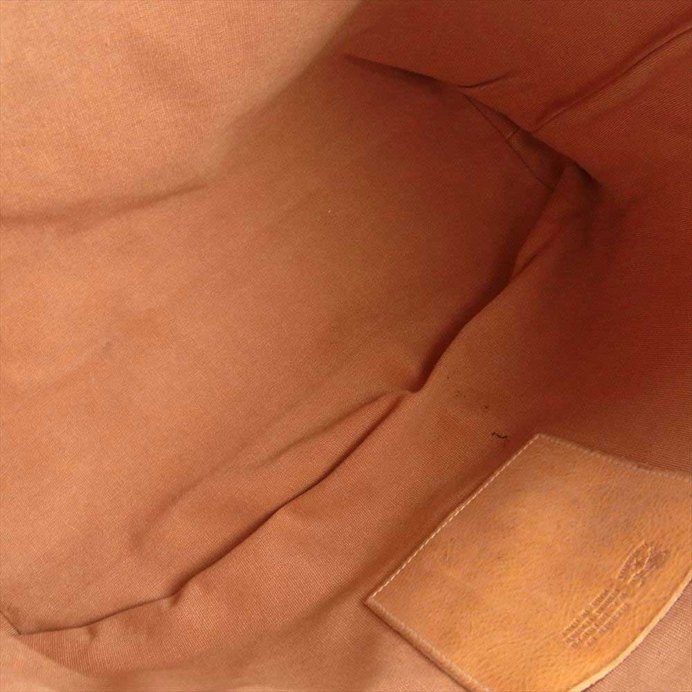 IL BISONTE イルビゾンテ 型押し ロゴ レザー トート バッグ ライトブラウン系【中古】