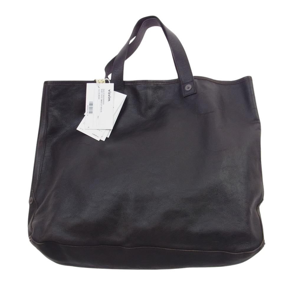 VISVIM ビズビム 24SS 0124103003032 RIVET TOTE DMGD ホースハイド リベット レザー トート バッグ ダークブラウン系【極上美品】【中古】