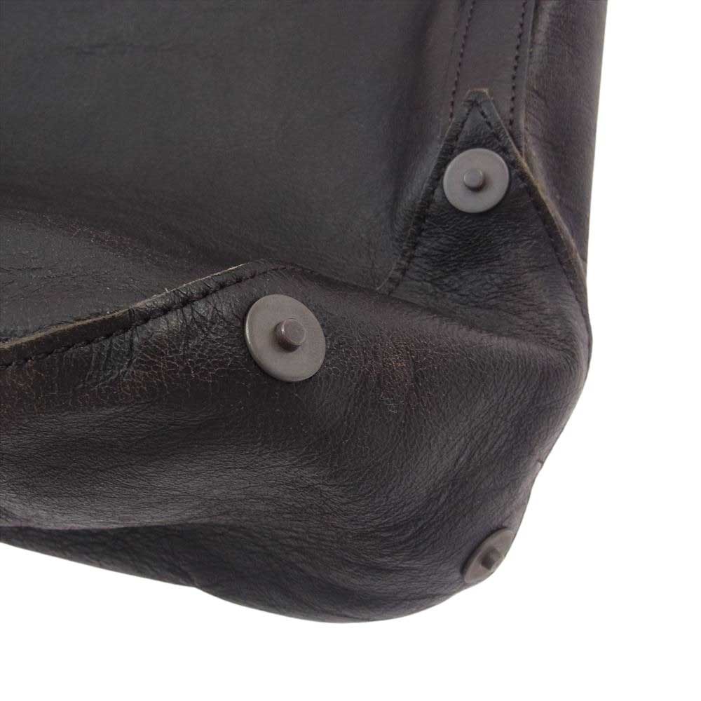 VISVIM ビズビム 24SS 0124103003032 RIVET TOTE DMGD ホースハイド リベット レザー トート バッグ ダークブラウン系【極上美品】【中古】