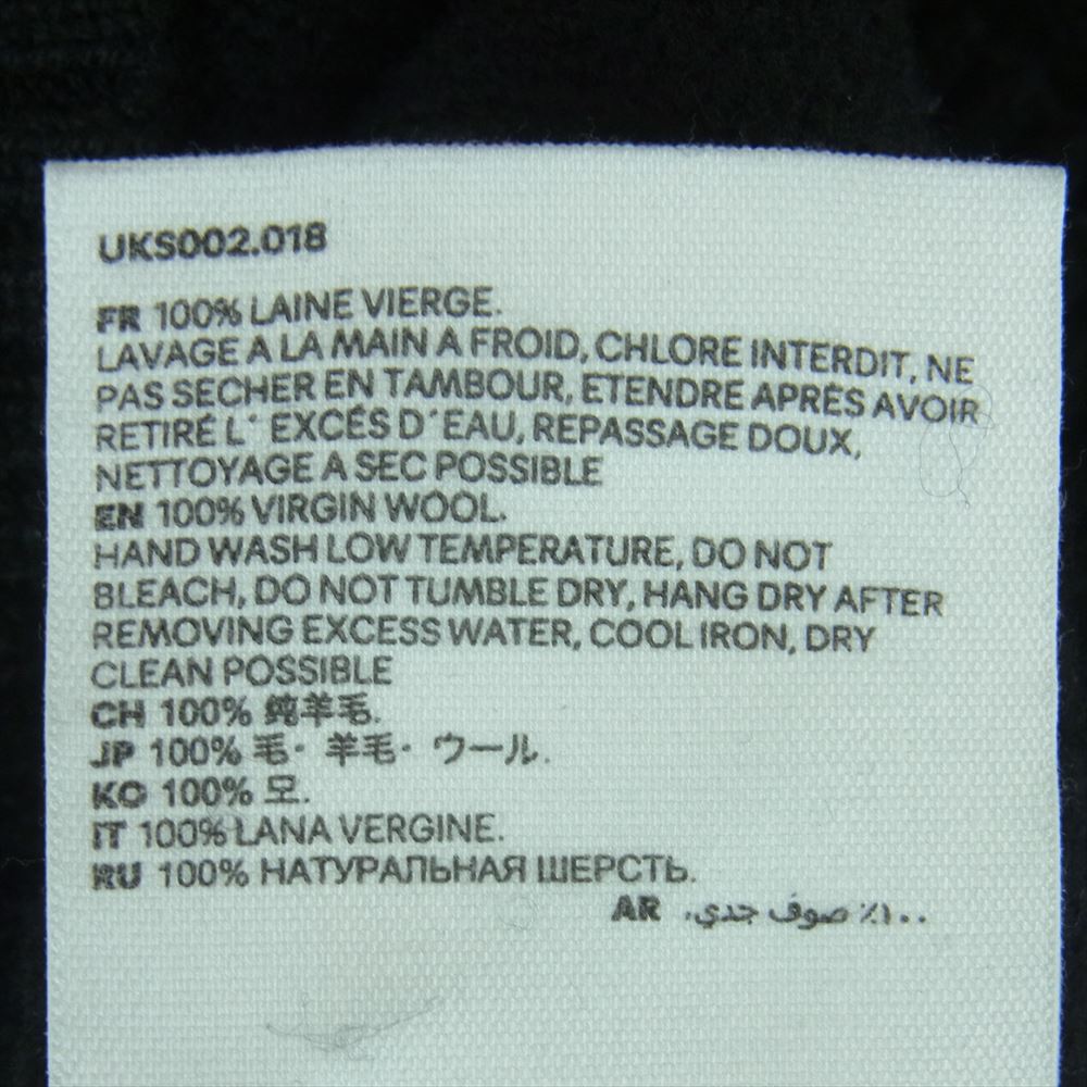 アミパリス 22AW UKS002.018 オーバーサイズ ハートロゴ クルーネック ニット セーター ブラック系 L【中古】
