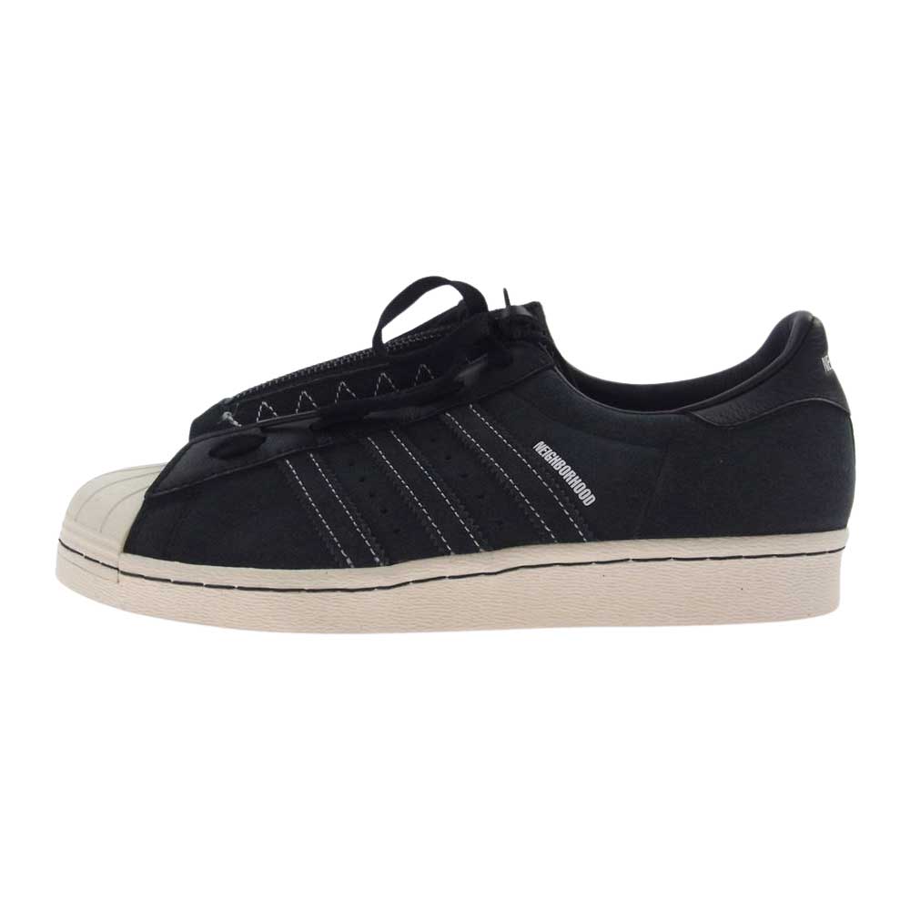 NEIGHBORHOOD ネイバーフッド × adidas アディダス 779001 SUPERSTAR スーパースター 80S BLACK & GARGO ブラック カーゴ スニーカー ブラック系 26.5【極上美品】【中古】