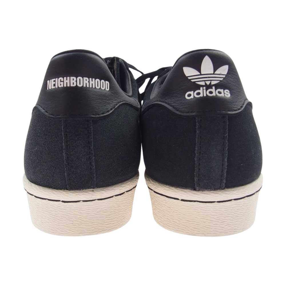 NEIGHBORHOOD ネイバーフッド × adidas アディダス 779001 SUPERSTAR スーパースター 80S BLACK & GARGO ブラック カーゴ スニーカー ブラック系 26.5【極上美品】【中古】