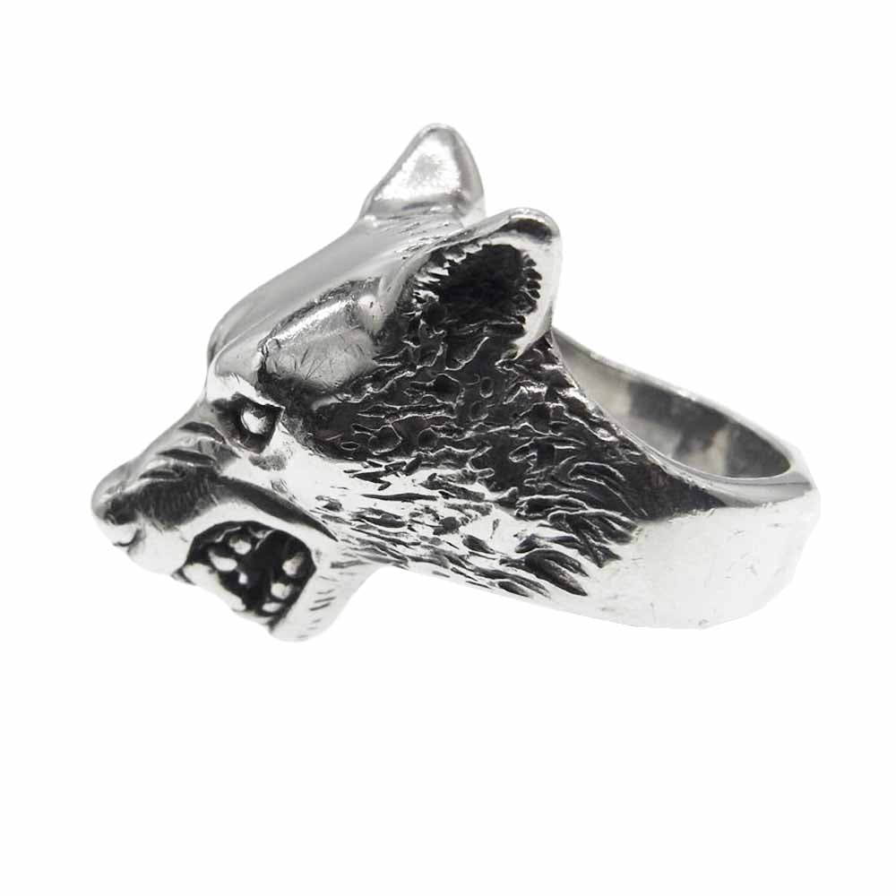THE GREAT FROG グレートフロッグ ウルフ ヘッド リング シルバー系 16号【中古】