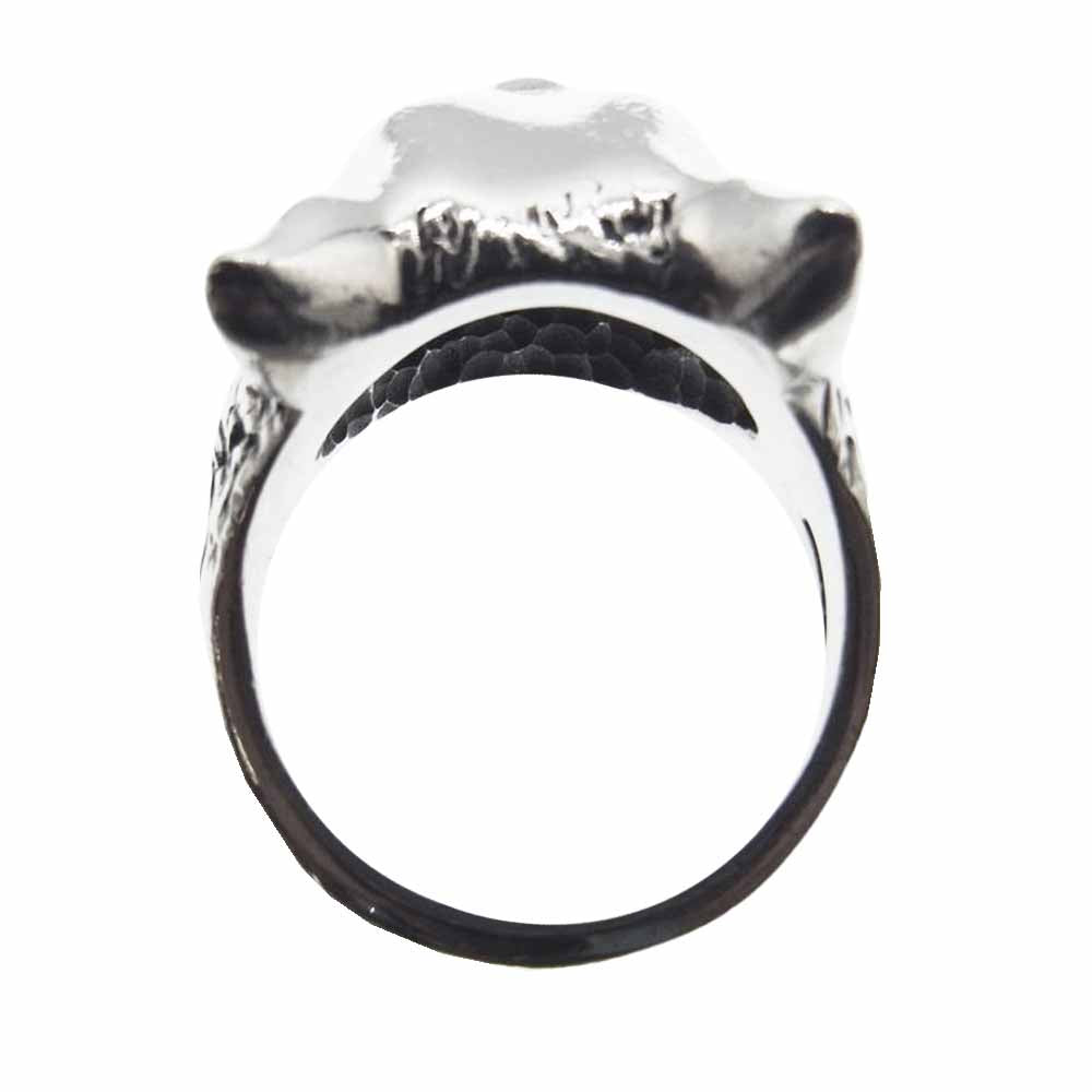 THE GREAT FROG グレートフロッグ ウルフ ヘッド リング シルバー系 16号【中古】