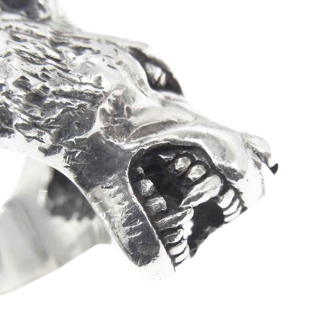 THE GREAT FROG グレートフロッグ ウルフ ヘッド リング シルバー系 16号【中古】