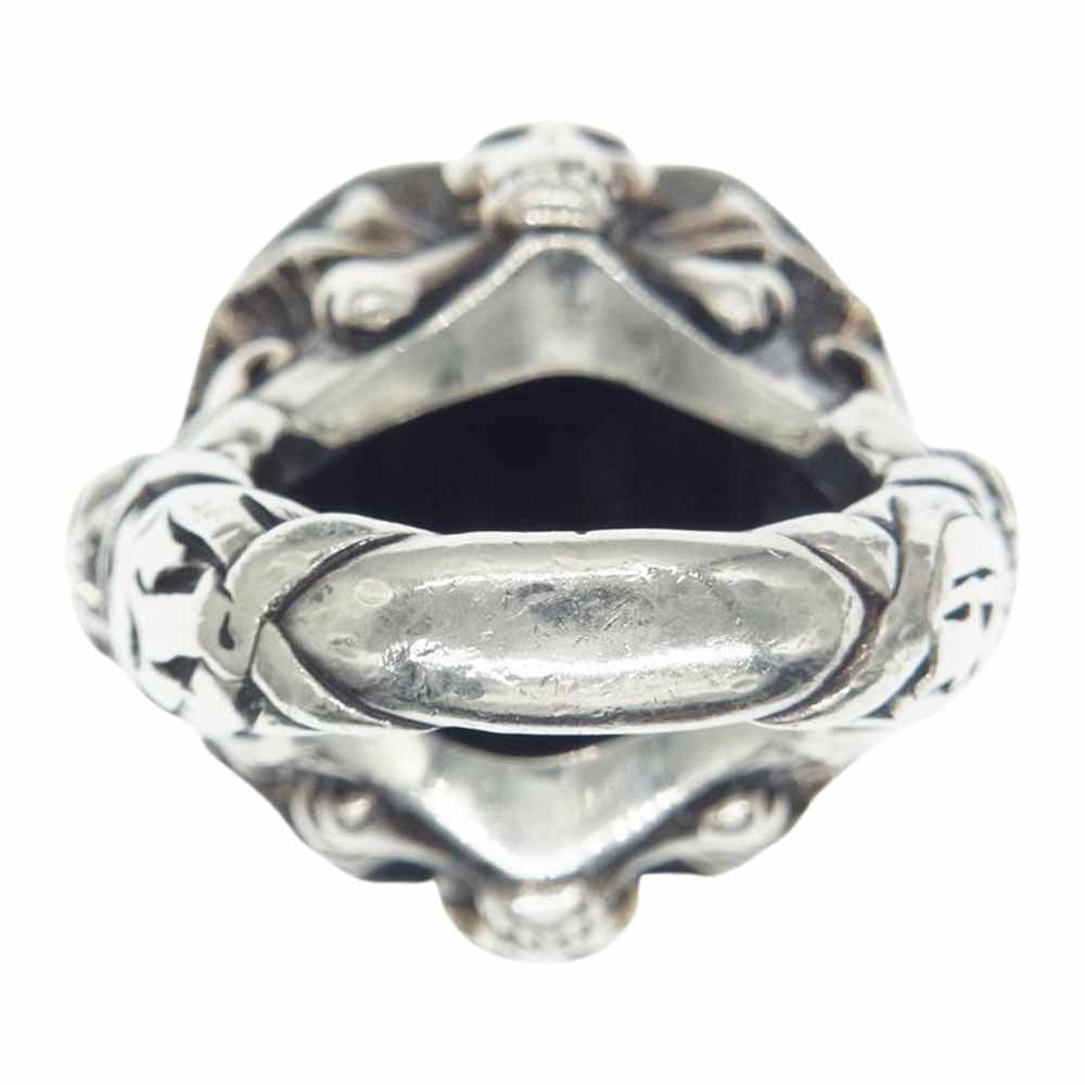 TRYGOD トライゴッド スカル オニキス リング シルバー系 11.5号【中古】