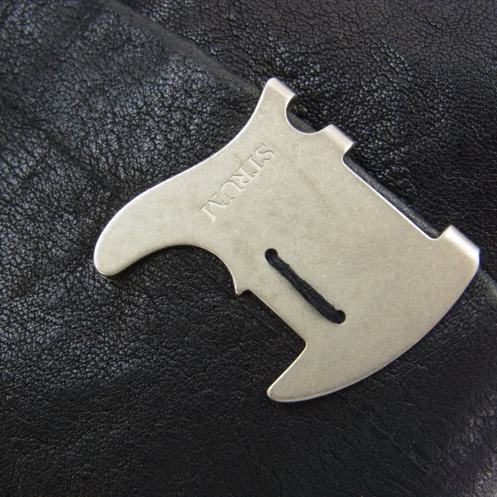 STRUM ストラム × T.A.S ティーエーエス フルタンニン ピット鞣し シュリンク ホースハイド ショルダーバッグ ブラック系【中古】