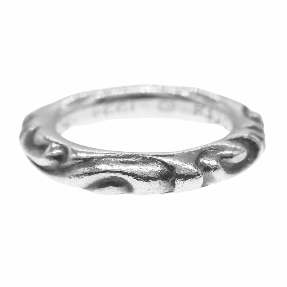 CHROME HEARTS クロムハーツ（原本無） SCRL BAND スクロール バンド リング シルバー系 19号【中古】