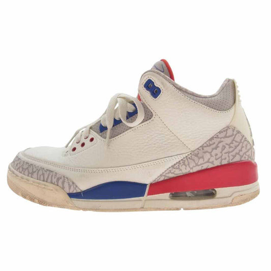 NIKE ナイキ 136064-140 Air Jordan 3 Retro International Flight AJ3 エアジョーダン レトロ インターナショナル フライト スニーカー オフホワイト系 マルチカラー系 27cm【中古】