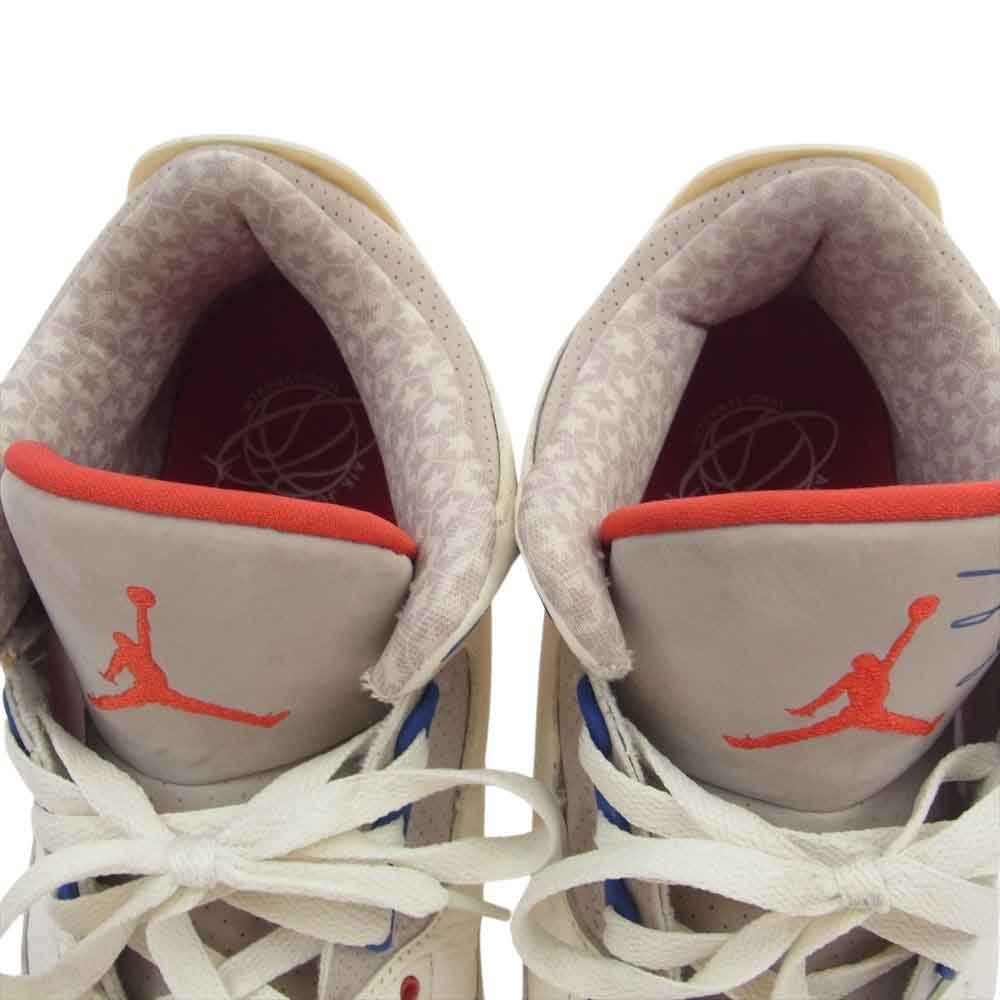 NIKE ナイキ 136064-140 Air Jordan 3 Retro International Flight AJ3 エアジョーダン レトロ インターナショナル フライト スニーカー オフホワイト系 マルチカラー系 27cm【中古】