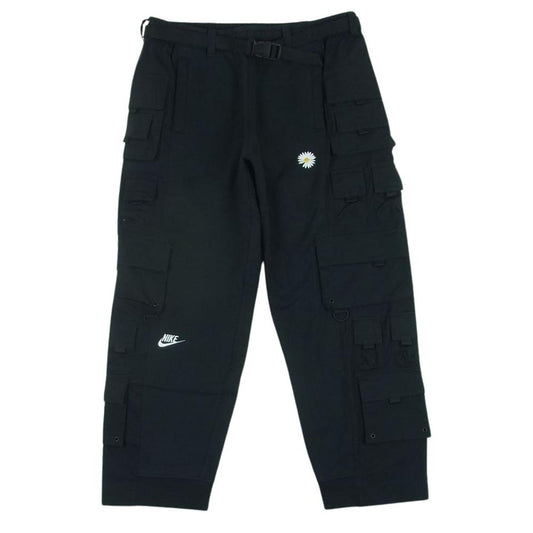 NIKE ナイキ DR0095-010 peaceminusone ピースマイナスワン ロゴ刺繍 切替 カーゴ スウェット パンツ ブラック系 XXS【中古】