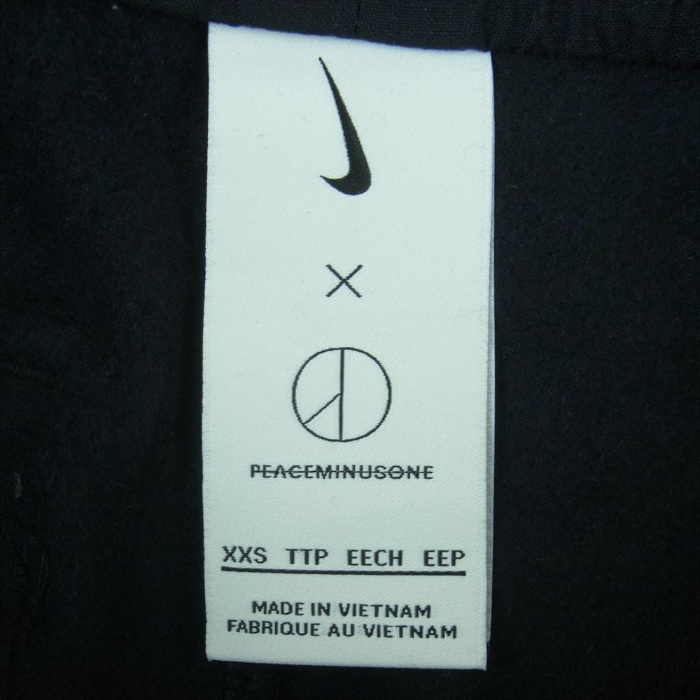 NIKE ナイキ DR0095-010 peaceminusone ピースマイナスワン ロゴ刺繍 切替 カーゴ スウェット パンツ ブラック系 XXS【中古】