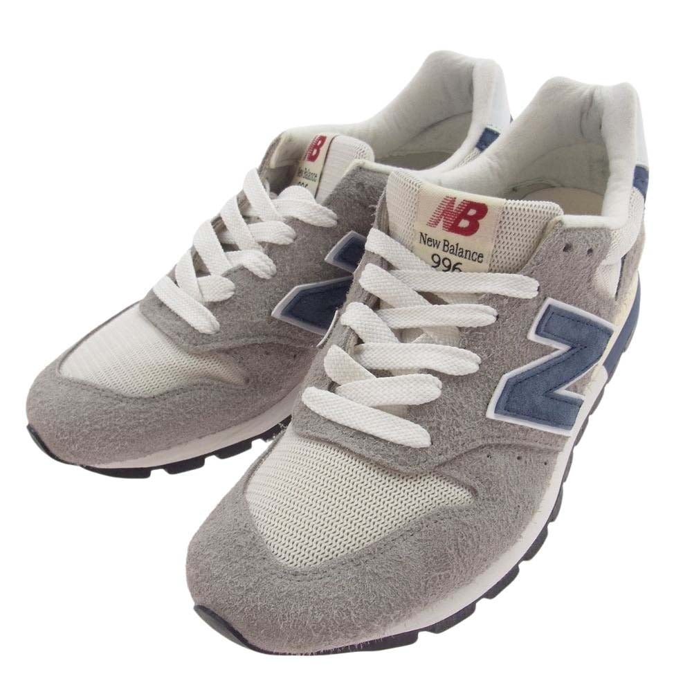NEW BALANCE ニューバランス U996TE USA製 996 スエード メッシュ スニーカー グレー系 27cm【中古】