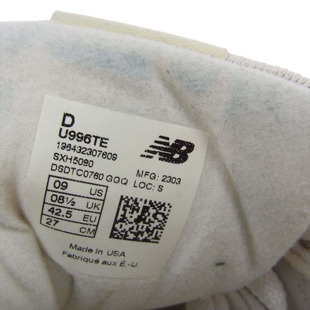 NEW BALANCE ニューバランス U996TE USA製 996 スエード メッシュ スニーカー グレー系 27cm【中古】