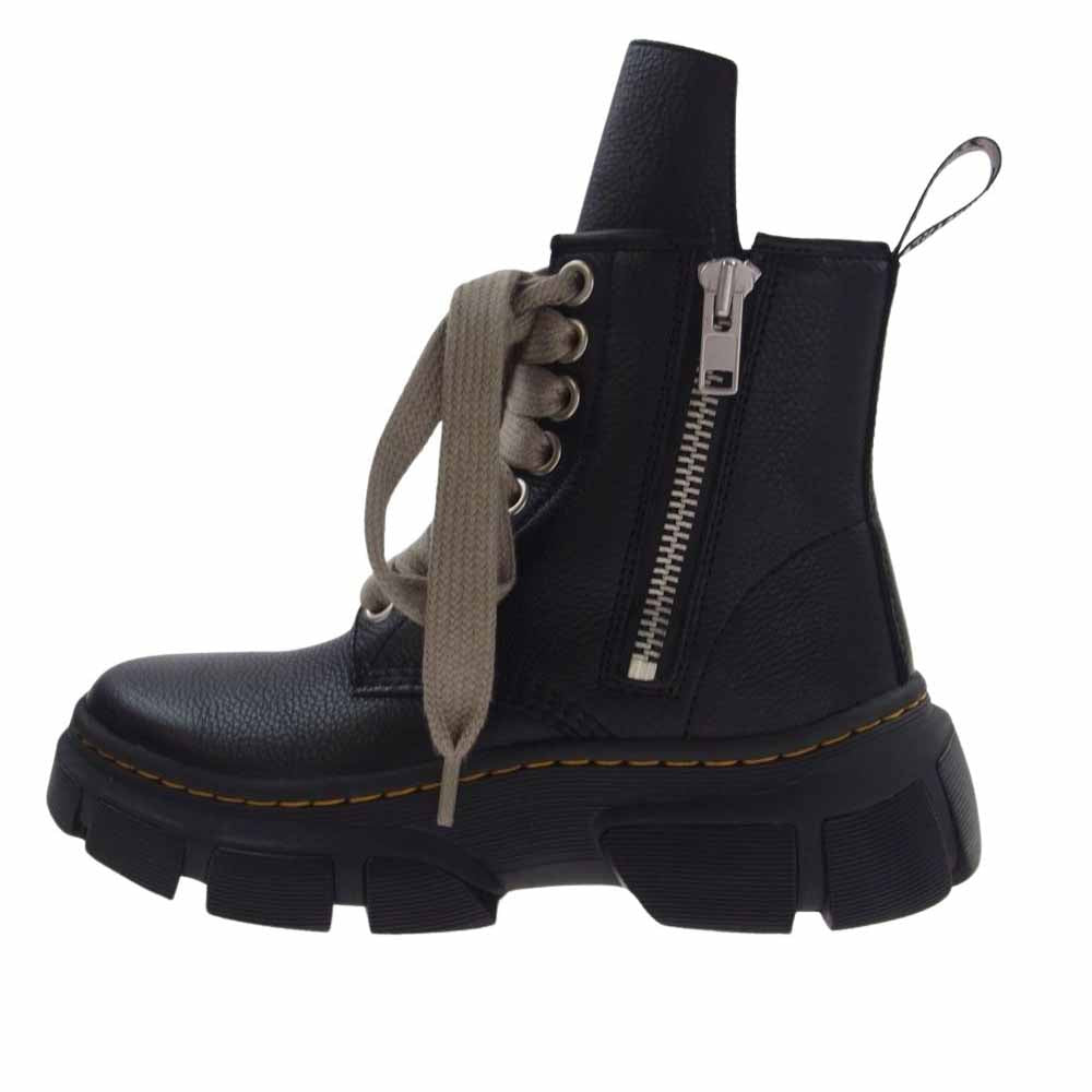Rick Owens リックオウエンス DM01D7810 × DR. MARTENS ドクターマーチン 1460 DMXL JUMBO LACE BOOTS ジャンボ レース ブーツ ブラック系 UK8【美品】【中古】