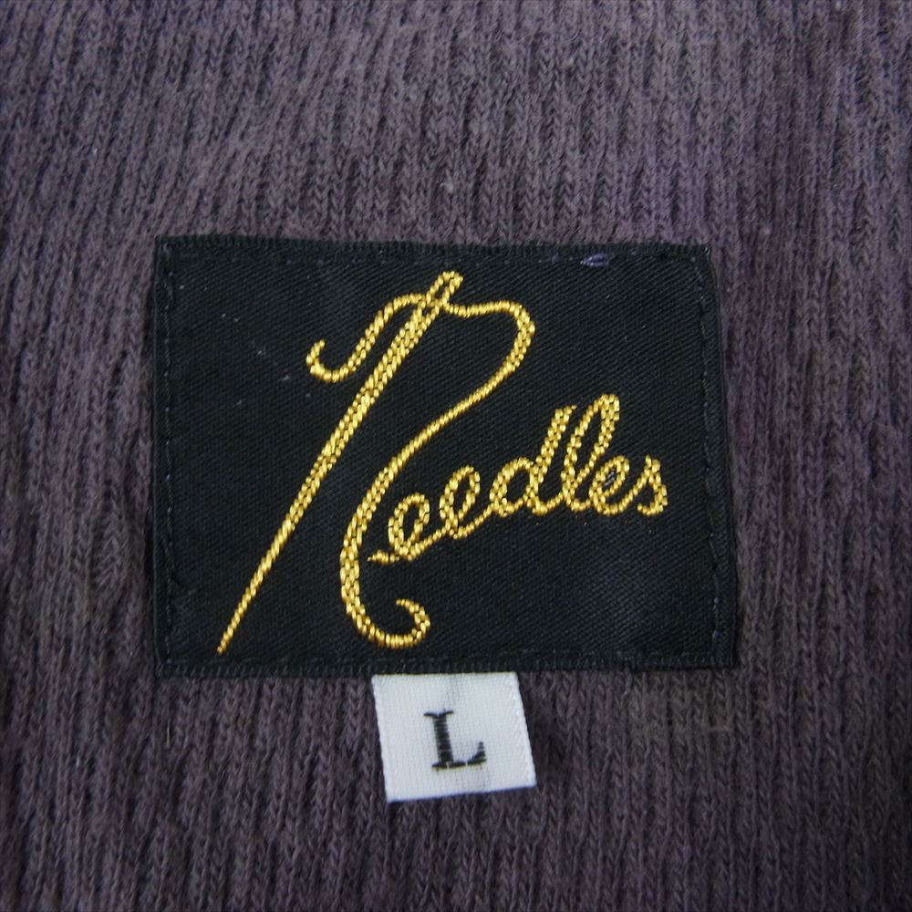 Needles ニードルス J0540 L/S Crew Neck Tee Cotton Thermal クルーネック コットン サーマル カットソー パープル系 M【中古】