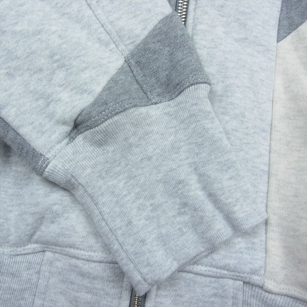 ANREALAGE アンリアレイジ × Champion チャンピオン Vol.2 ZIP SWEATSHIRT パッチワーク スウェット ブルゾン グレー系 L【中古】