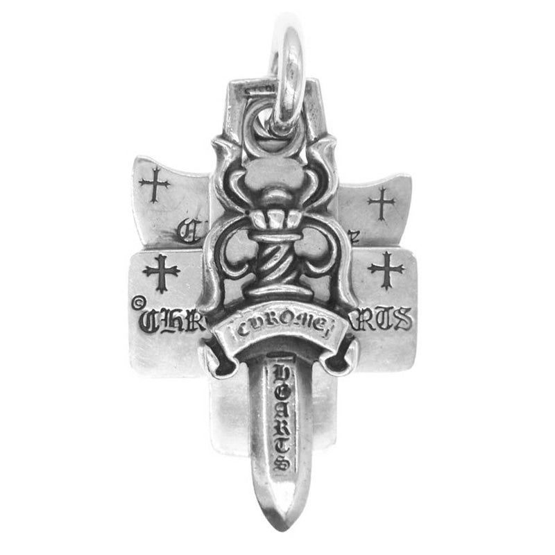 CHROME HEARTS クロムハーツ（原本無） 3TRINKETS 3トリンケッツ ネックレストップ ペンダント トップ シルバー系【中古】