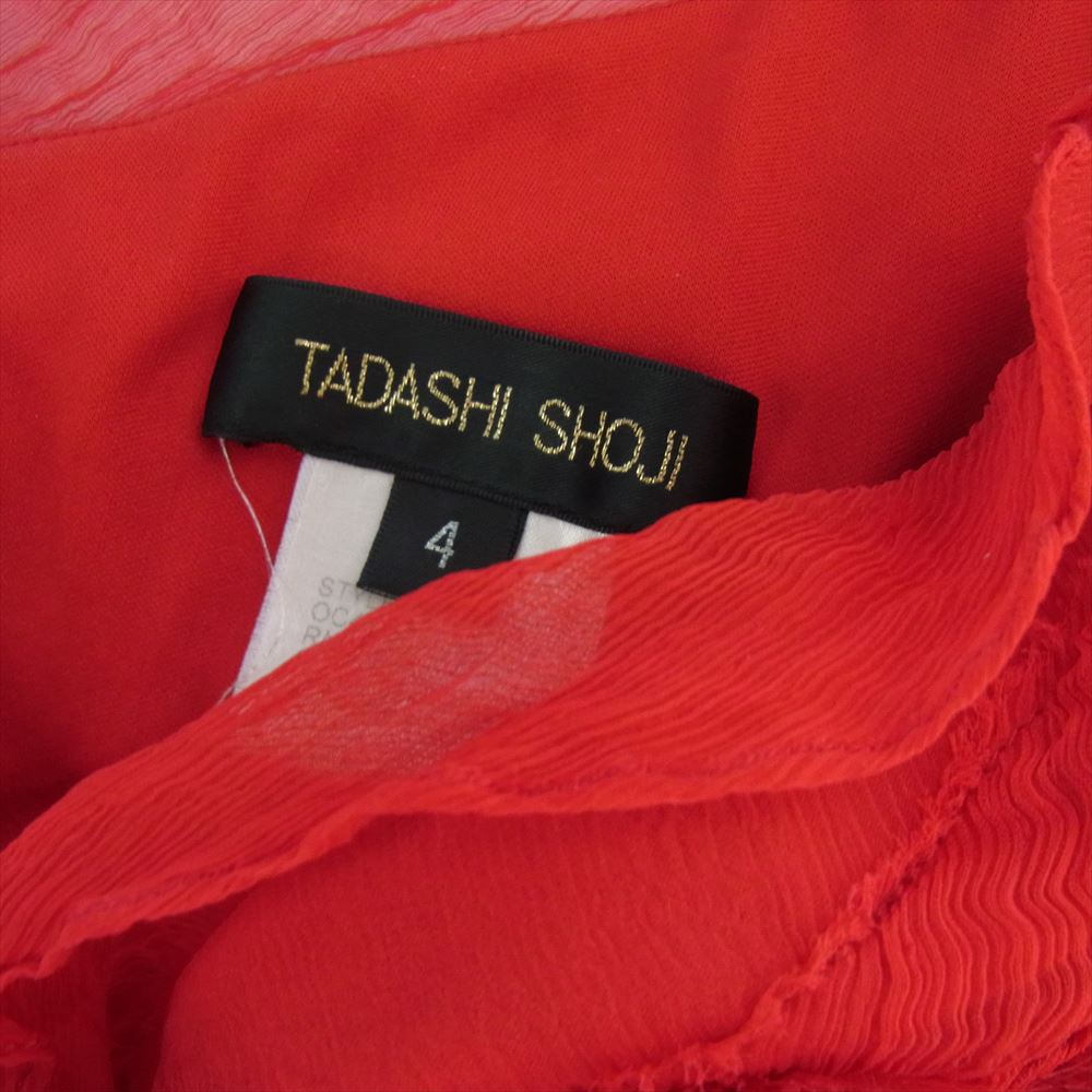 タダシ ショージ ワンショルダー ワンピース レッド レッド系 4【中古】