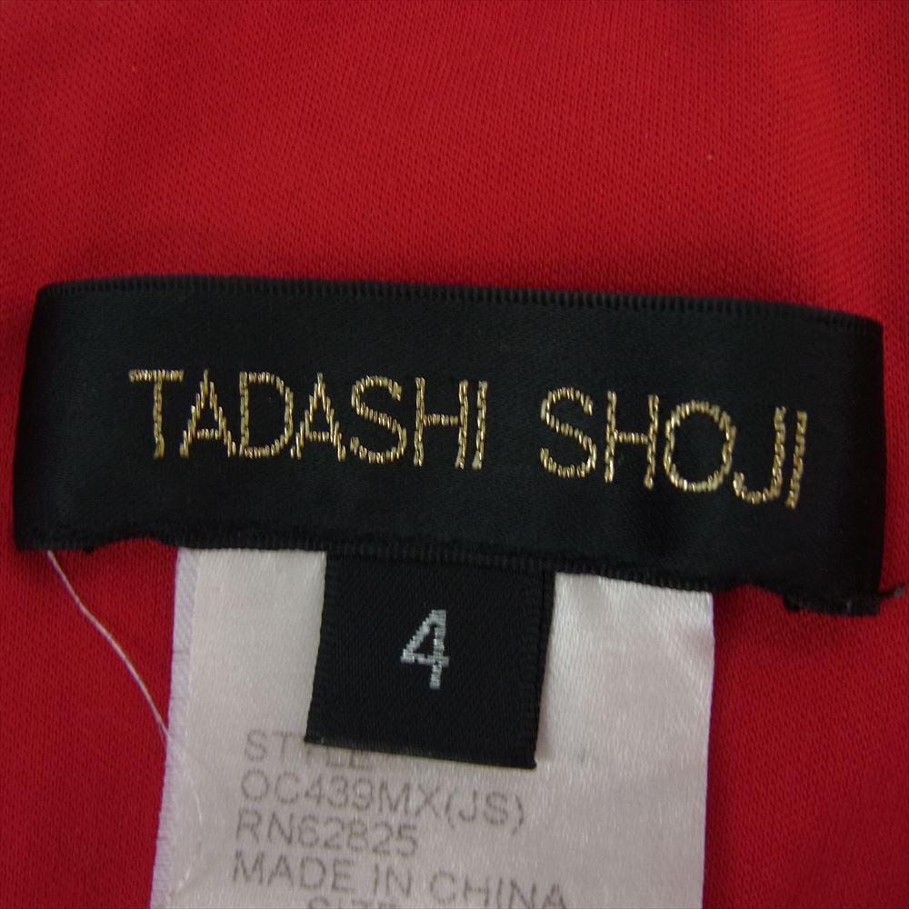 タダシ ショージ ワンショルダー ワンピース レッド レッド系 4【中古】