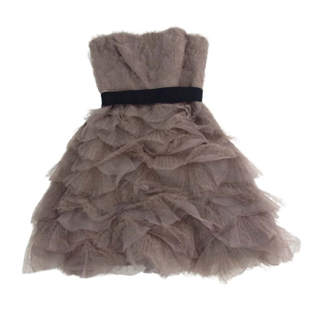 タダシ ショージ ウエストライン レース フレア ドレス ワンピース 4【中古】