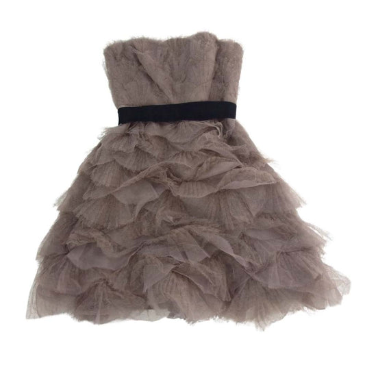 タダシ ショージ ウエストライン レース フレア ドレス ワンピース 4【中古】