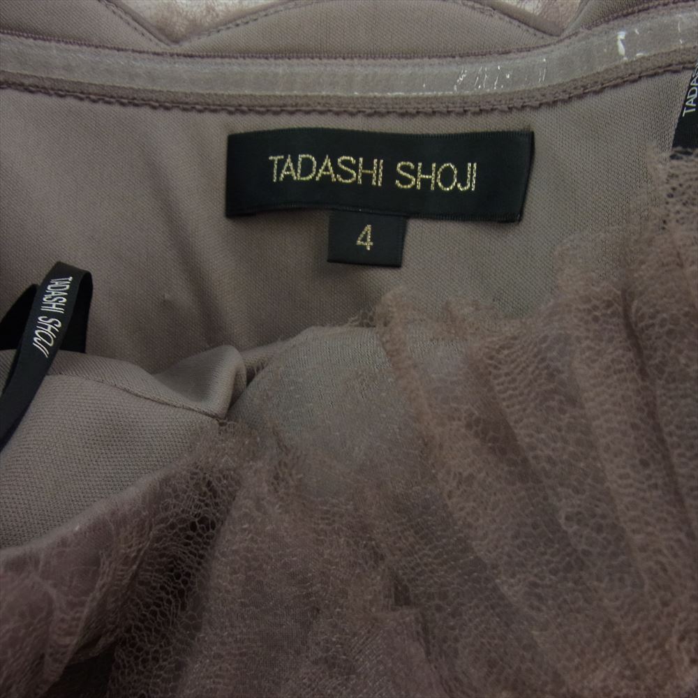 タダシ ショージ ウエストライン レース フレア ドレス ワンピース 4【中古】