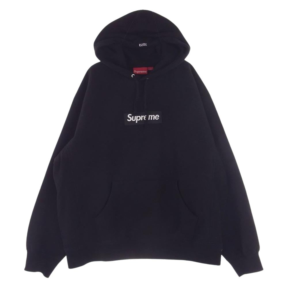Supreme シュプリーム 23AW Box Logo Hooded Sweatshirt ボックスロゴ フーデッド スウェット シャツ フーディー パーカー ブラック系 L【中古】