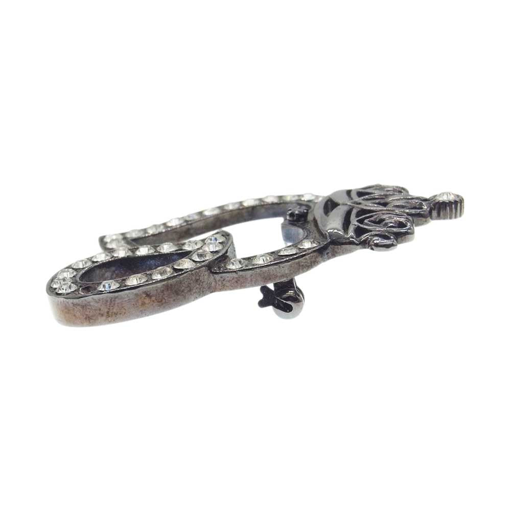 NUMBER(N)INE ナンバーナイン × Jam home made ジャム ホーム メイド ハート 涙 ブローチ ブラック系【中古】