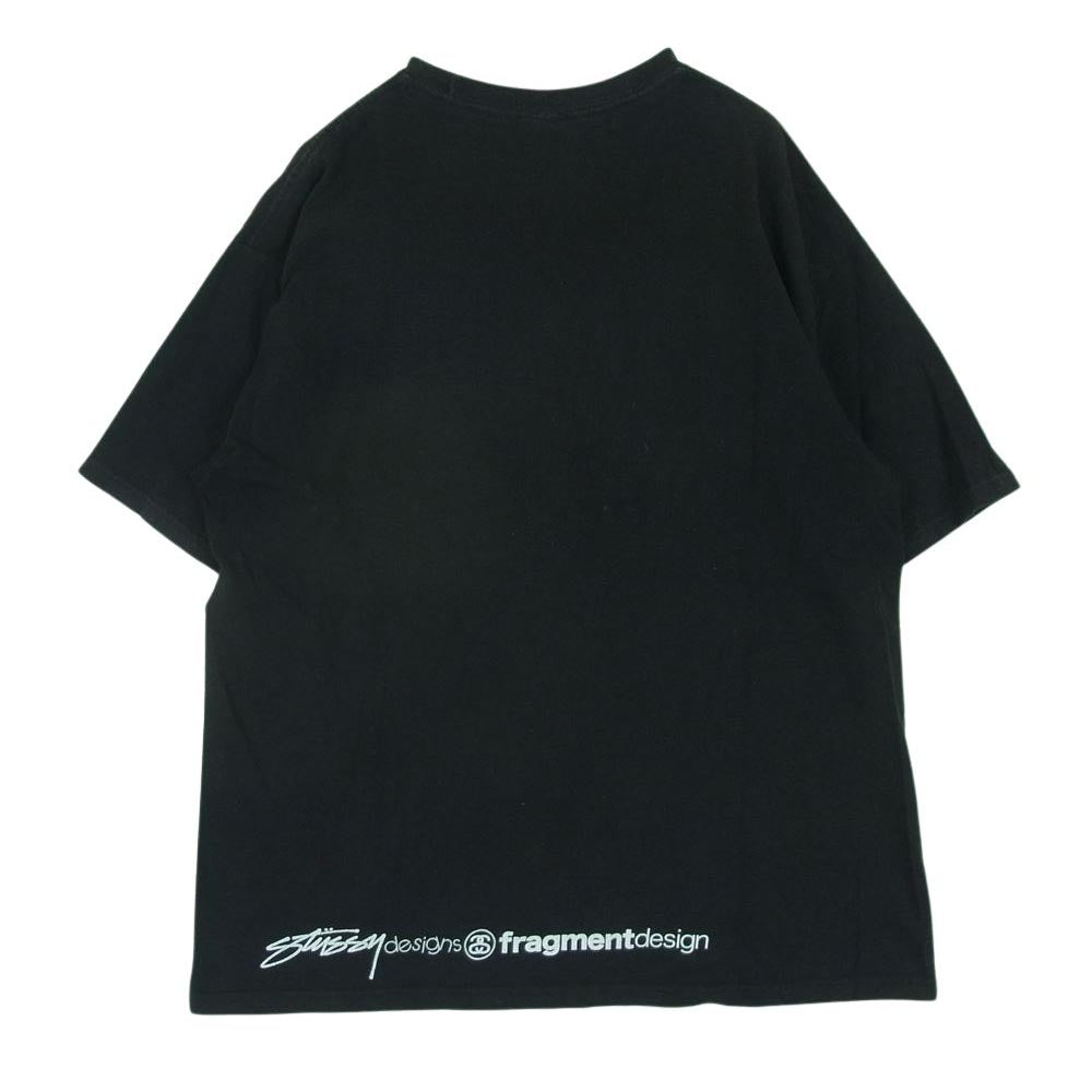 STUSSY ステューシー Fragment Design フラグメントデザイン ONE WORLD ロゴ プリント 半袖 Tシャツ ブラック系 L【中古】