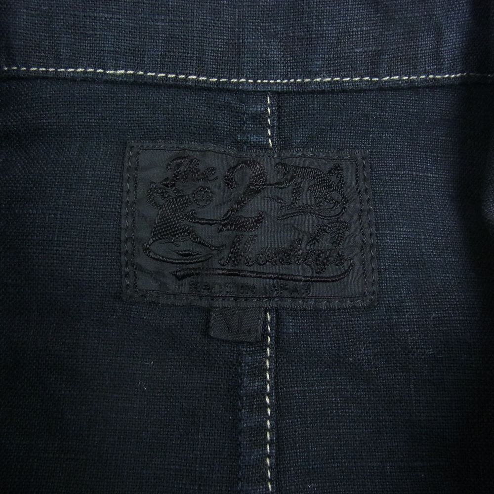 ザトゥーモンキーズ TM01443 JELADO ジェラード Linen Atelier Coat リネン アトリエ コート ブラックインディゴ系 XL【新古品】【未使用】【中古】