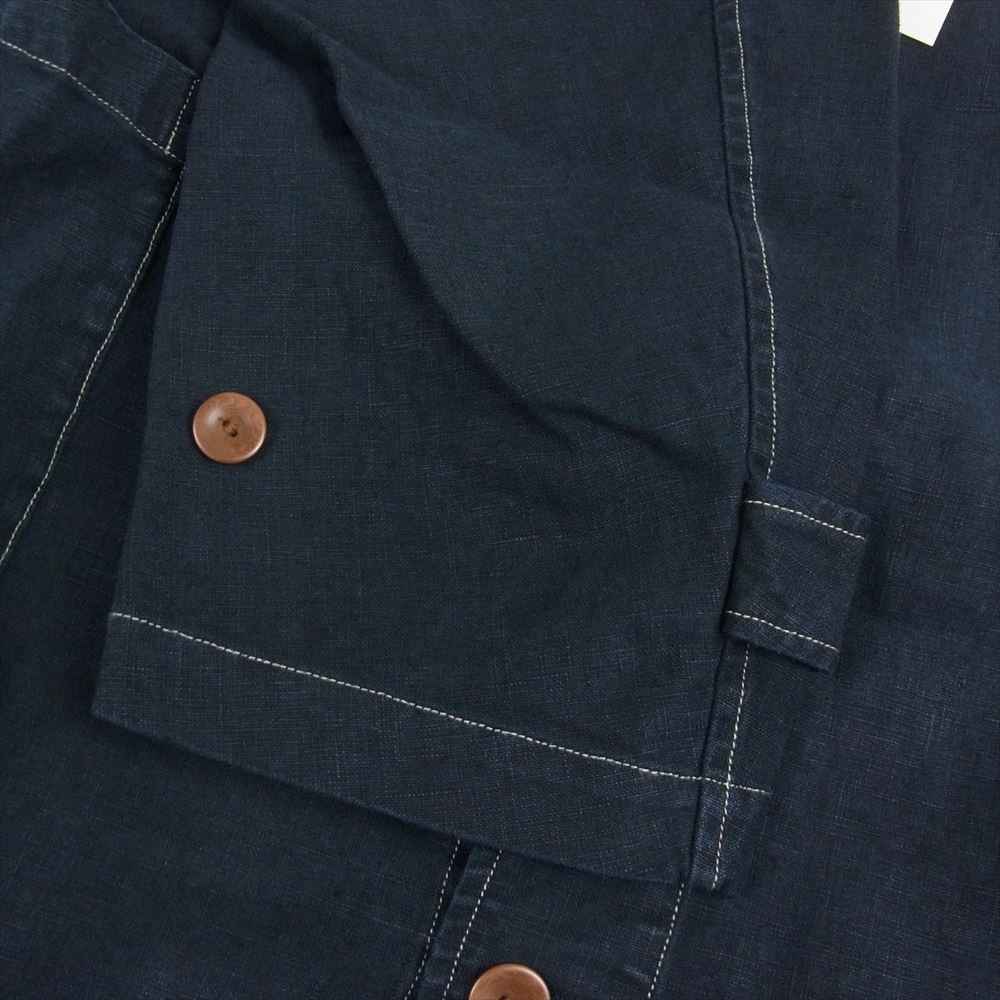 ザトゥーモンキーズ TM01443 JELADO ジェラード Linen Atelier Coat リネン アトリエ コート ブラックインディゴ系 XL【新古品】【未使用】【中古】