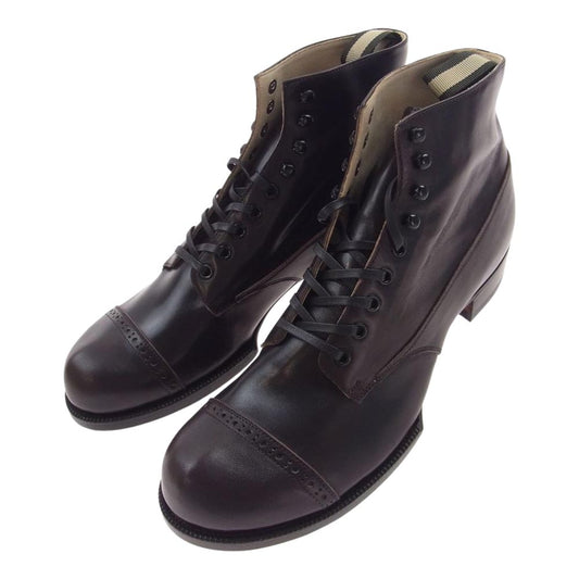 ザトゥーモンキーズ JELADO ジェラード VAUDEVILLE ヴォードビル 馬革 ホースレザー ワークブーツ 革靴 ダークブラウン系 US9【新古品】【未使用】【中古】