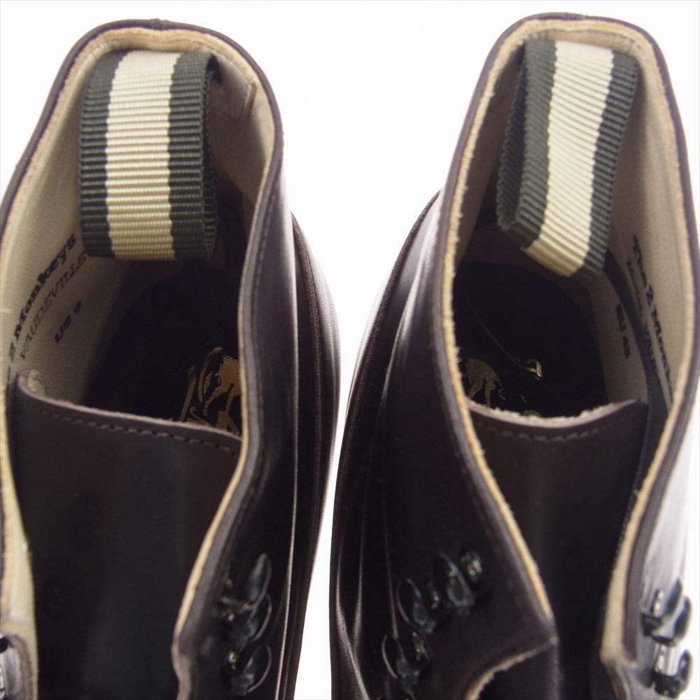 ザトゥーモンキーズ JELADO ジェラード VAUDEVILLE ヴォードビル 馬革 ホースレザー ワークブーツ 革靴 ダークブラウン系 US9【新古品】【未使用】【中古】